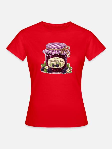 Selbstgemachte Marmelade Brombeere - Frauen T-Shirt - Rot