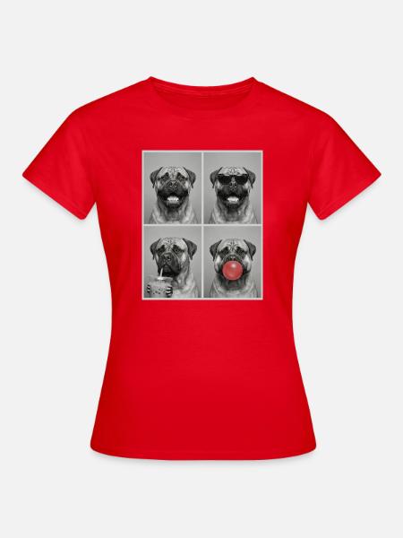 Hunde Bullmastiff Hund - Frauen T-Shirt - Rot