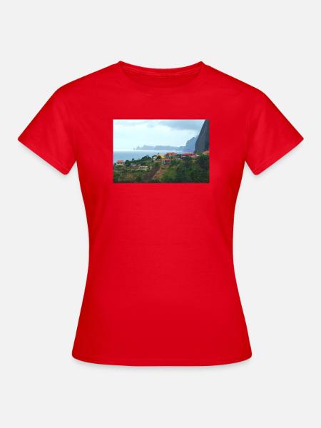 Madeiras steile Idylle - Frauen T-Shirt - Rot