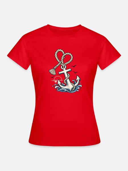 Bootsurlaub Nautik Design für Bootliebhaber - Frauen T-Shirt - Rot