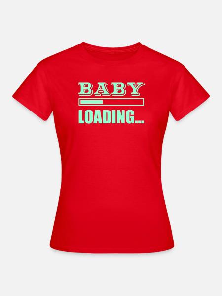 Baby Loading Grafik - Frauen T-Shirt - Rot