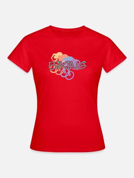 Biking Graffiti Farbexplosion - Frauen T-Shirt - Rot