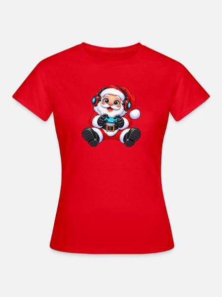 Gaming_santa - Frauen T-Shirt - Rot
