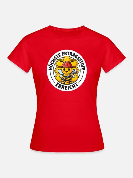 Bienenzüchter Ertragsstufe Hobbyimker Design - Frauen T-Shirt - Rot