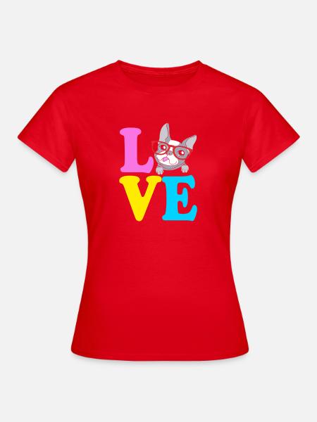 Boston Terrier - Frauen T-Shirt - Rot
