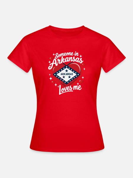 Arkansas Liebe Herzdesign - Frauen T-Shirt - Rot