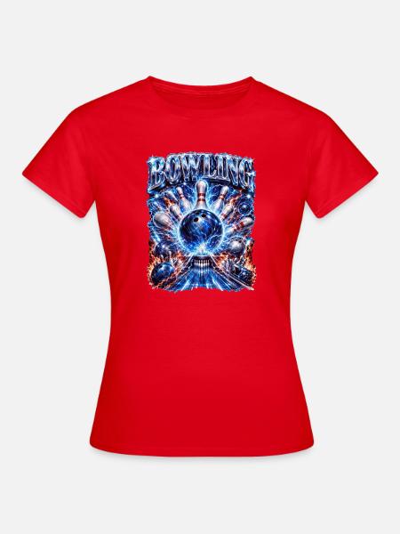 Blitz Bowling Energie - Frauen T-Shirt - Rot