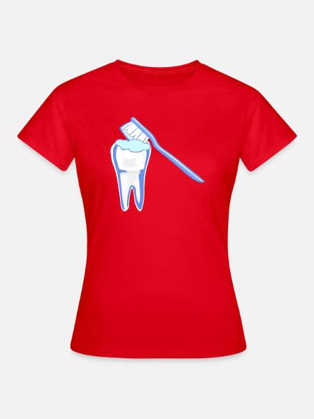 Zahnputz Helden Design - Frauen T-Shirt - Rot