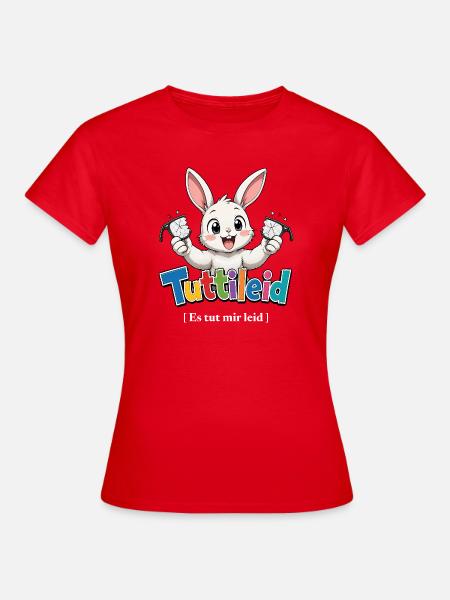 Tuttileid – Süßer Kinderhase - Frauen T-Shirt - Rot