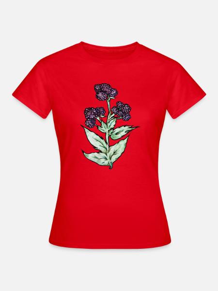 Purple Bloom Botanicals - Frauen T-Shirt - Rot