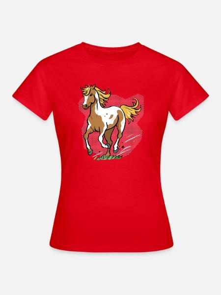 Running Horse - Frauen T-Shirt - Rot