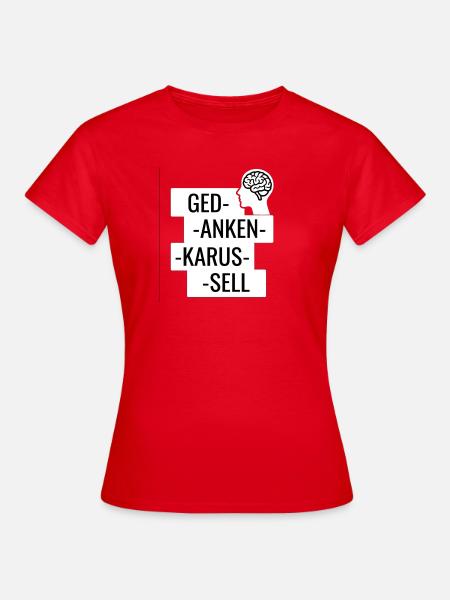 Gedankenkarussell Puzzle - Frauen T-Shirt - Rot