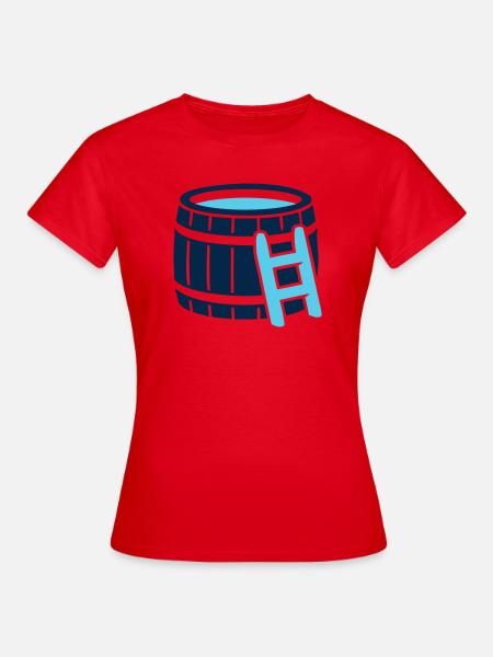Eisbad Badefass Icon - Frauen T-Shirt - Rot