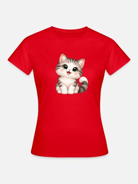 Kuschelkätzchen Katzen - Frauen T-Shirt - Rot