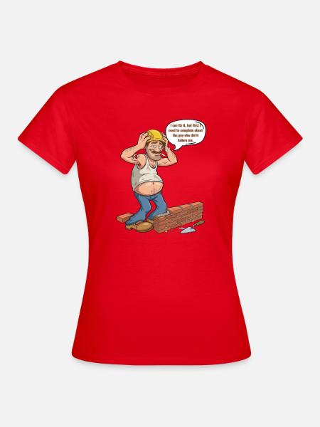 Humor-Builder: Der meckernde Profi - Frauen T-Shirt - Rot