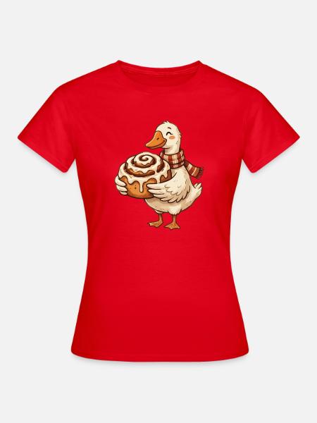Enten Zimtkringel Cozy - Frauen T-Shirt - Rot