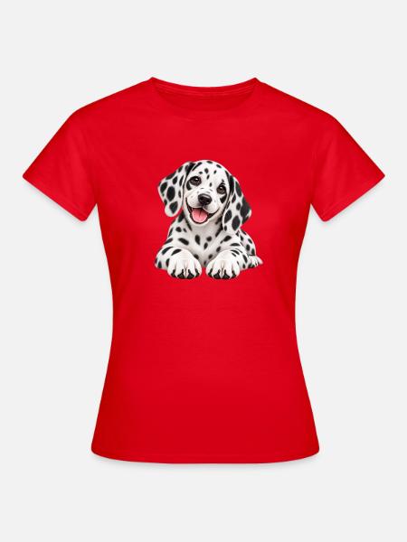 Dalmatiner Welpen - Frauen T-Shirt - Rot