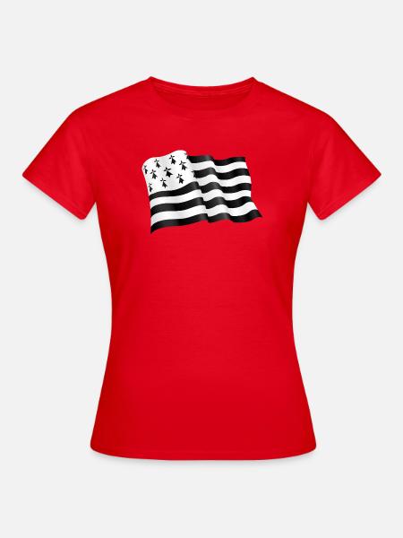 Bretonische Flagge - Frauen T-Shirt - Rot