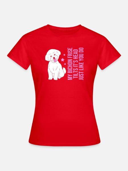 Bichon Frise Hund - Frauen T-Shirt - Rot