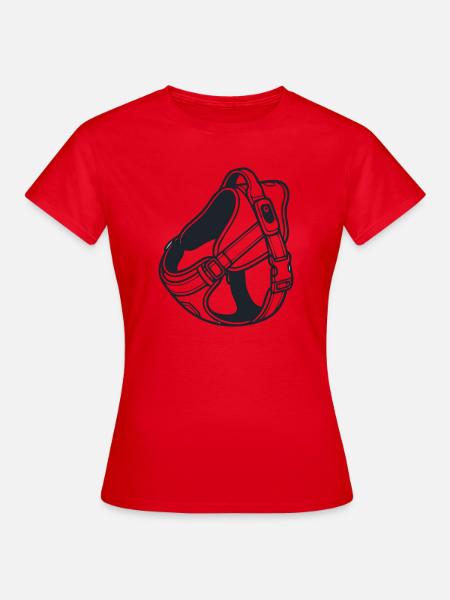 Haustiergeschirr Gassi Grafik - Frauen T-Shirt - Rot