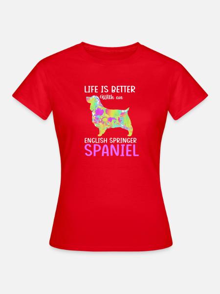Springer Spaniel - Frauen T-Shirt - Rot