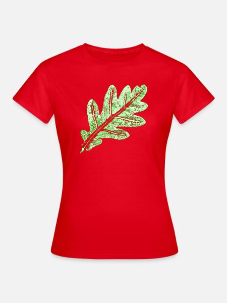 Eichenblatt / Blätter Botanik & Natur Design - Frauen T-Shirt - Rot