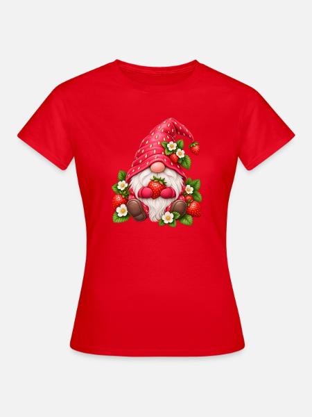 Süße Zwerge unter den Gnomen - Frauen T-Shirt - Rot