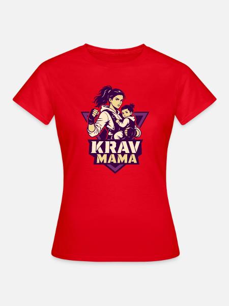 Krav Mama Kriegermama - Frauen T-Shirt - Rot