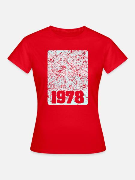 Zahl 1978 - Frauen T-Shirt - Rot