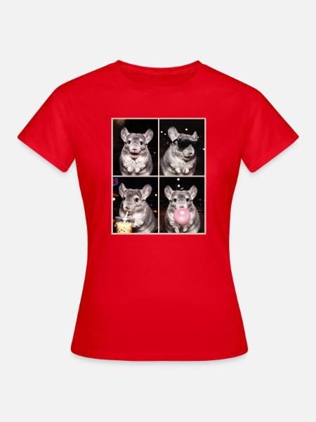 Chinchillas Chinchilla - Frauen T-Shirt - Rot
