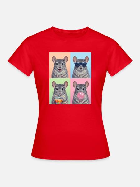 Chinchillas Chinchilla - Frauen T-Shirt - Rot