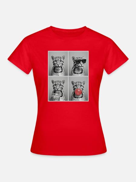 Nebelparder Clouded Leopard - Frauen T-Shirt - Rot