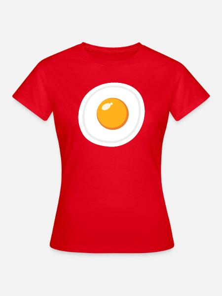 Eikostüm Halloween lustiges Frühstückskostüm - Frauen T-Shirt - Rot
