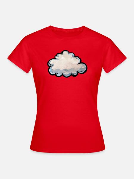 Pastel Cloud Aquarellgrafik - Frauen T-Shirt - Rot