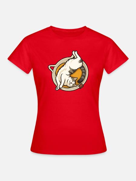 Katze - Frauen T-Shirt - Rot