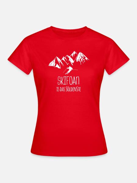 Sölden Skifahren - Frauen T-Shirt - Rot