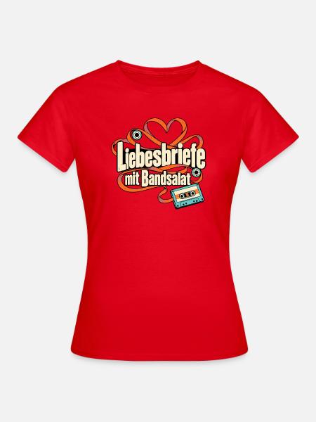 Kassette Mixtape Kassettennostalgie Musikfan - Frauen T-Shirt - Rot