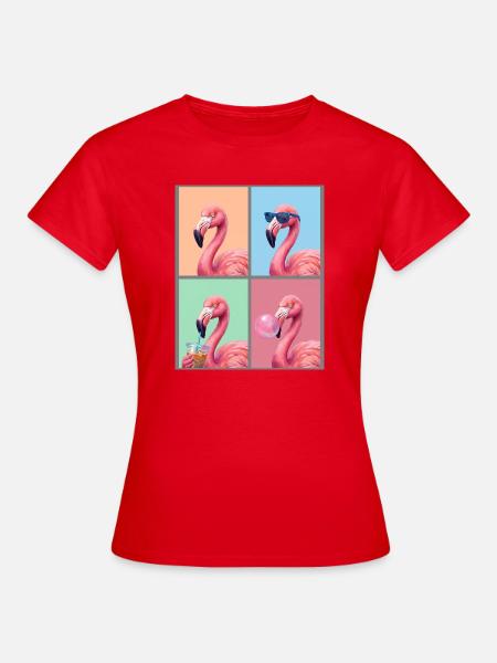Flamingos Flamingo - Frauen T-Shirt - Rot