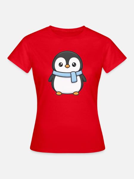Pinguin - Frauen T-Shirt - Rot