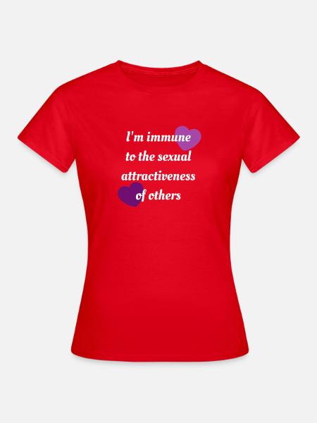 Asexuelle Immunität - Frauen T-Shirt - Rot