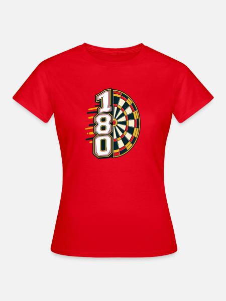 180 Dartboard Kraftgrafik - Frauen T-Shirt - Rot