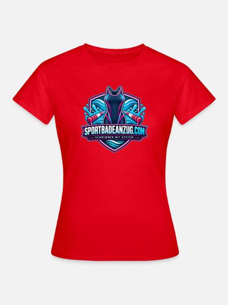 Wasserwellen Sprintanzug Logo - Frauen T-Shirt - Rot