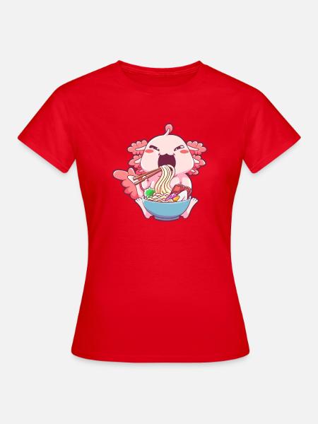 Axolotl Ramen - Frauen T-Shirt - Rot