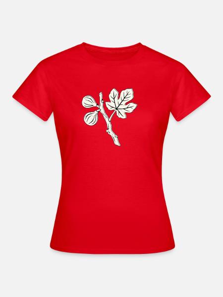 Feigenbaum Feigen Weiß - Frauen T-Shirt - Rot