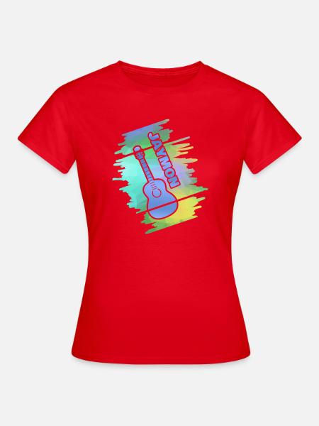 Jaymon als Gitarrenspielen - Frauen T-Shirt - Rot