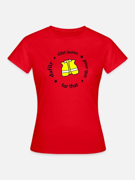Neon Warnweste Grafik - Frauen T-Shirt - Rot