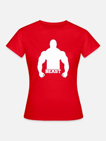 Beast Kraftsilhouette Druck - Frauen T-Shirt - Rot