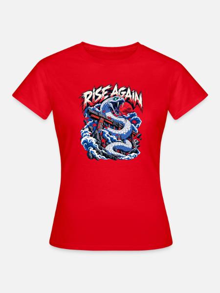 Rise Again Drachengeist Torii - Frauen T-Shirt - Rot