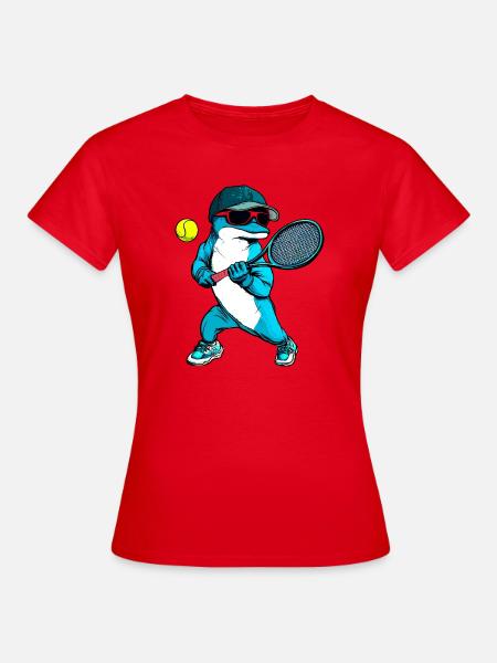 Delfin Tennis - Frauen T-Shirt - Rot