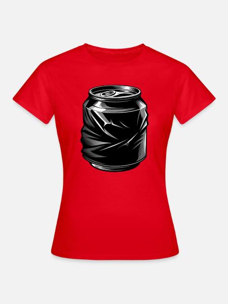 Zerstoßene Limonadendose - Frauen T-Shirt - Rot